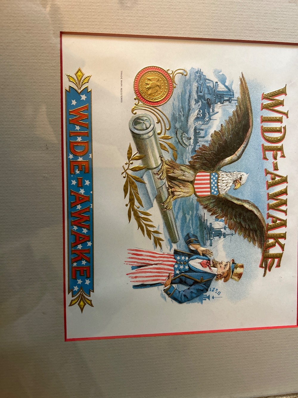 Patriotic 1900s Framed Uncle Sam/Ships & Subs