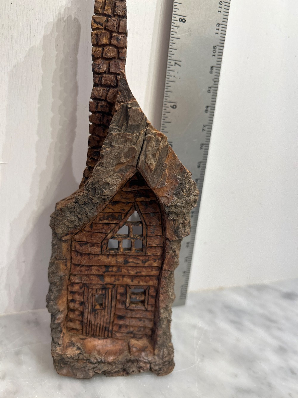 Signed Tiny Carved House