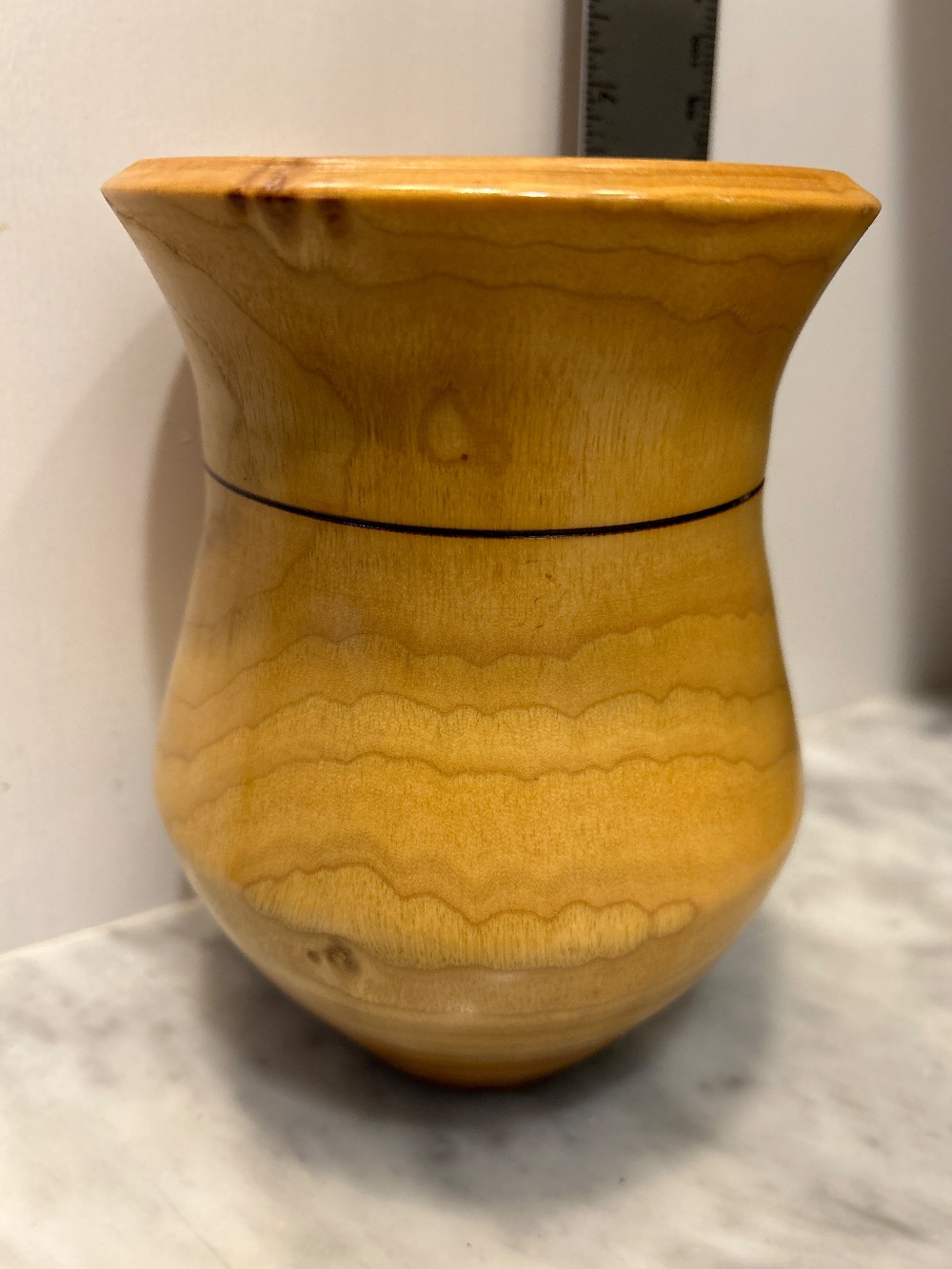 Hand Turned English Walnut 6 1/2” Signed