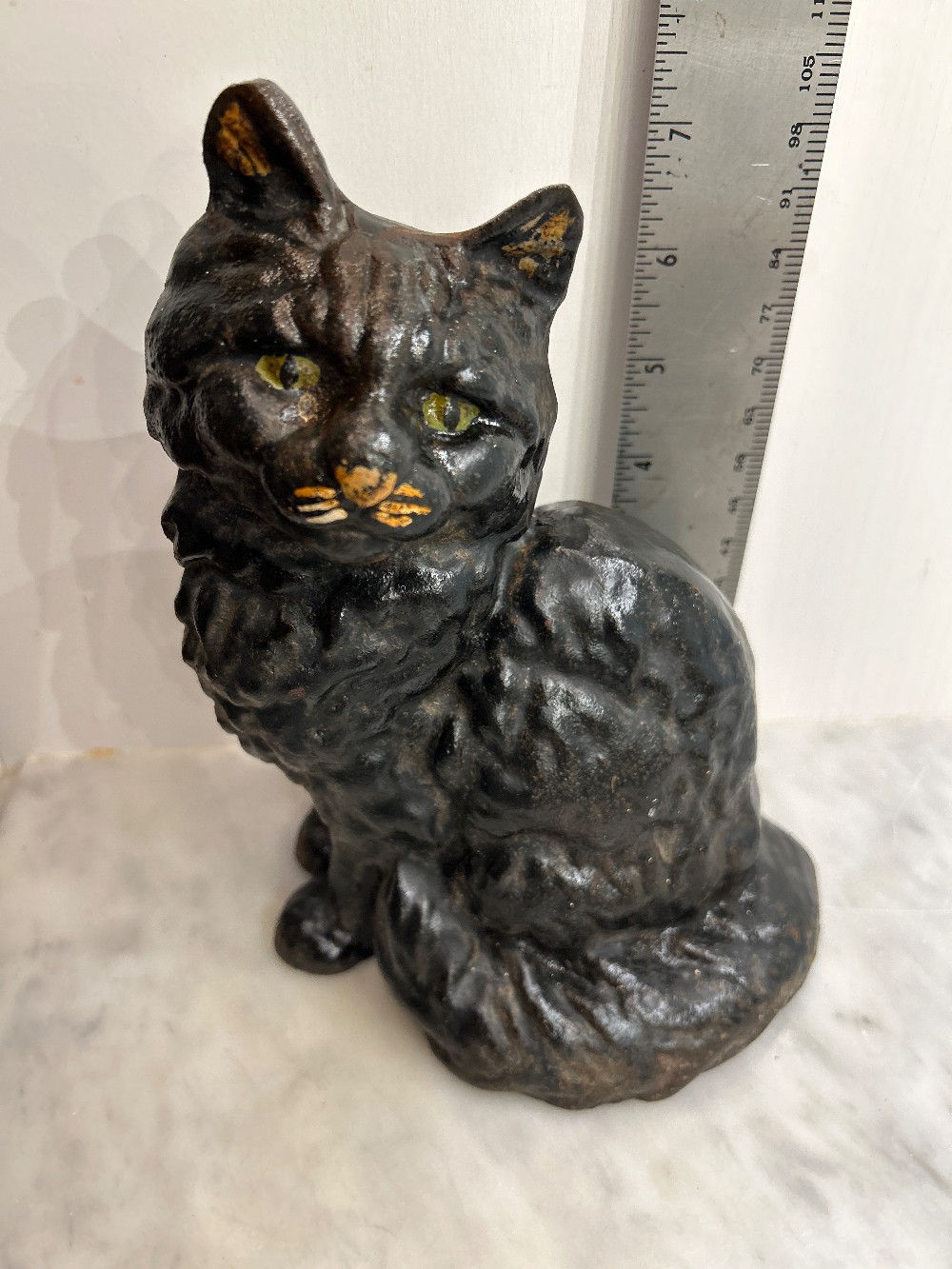Antique Hubley Cast Iron Sitting Cat Doorstop