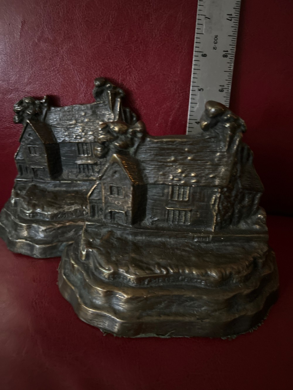 1920s Pair (2) ARMOR BRONZE BOOKENDS 
