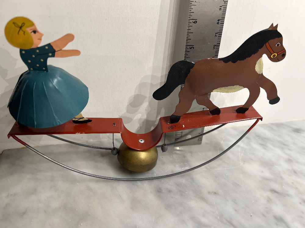 Lehmann Folk Art Rocker/girl and horse