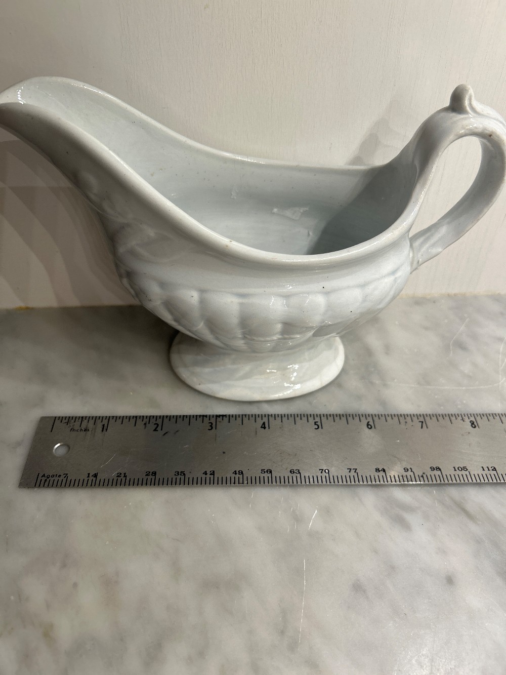 1860s Turner & Tomkinson 8” Gravy Wheat & Clover, Pearl Ironstone