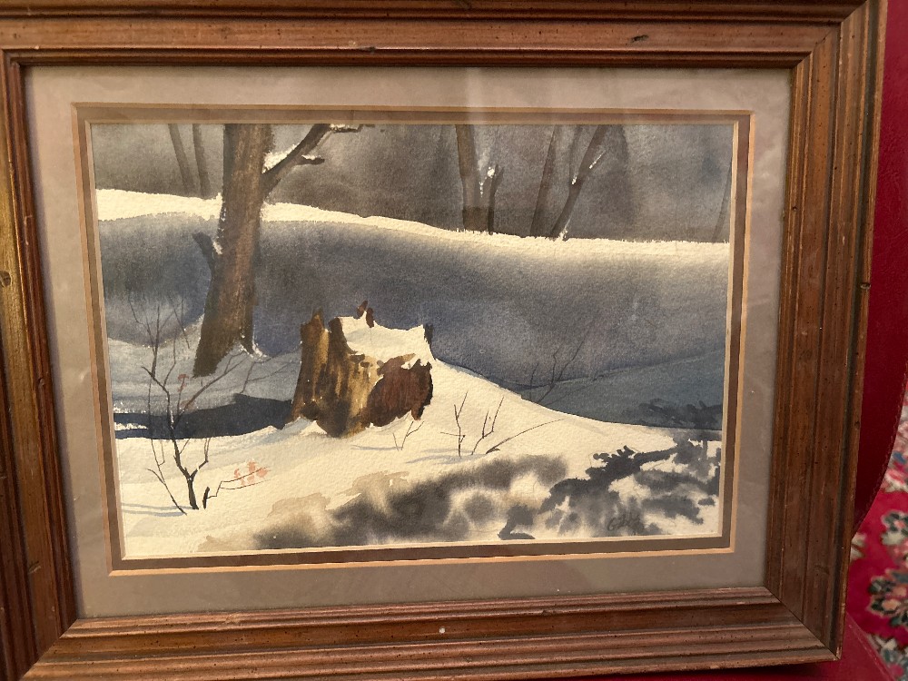 1980 “Early Winter” Mitch Gibbs Original Watercolor