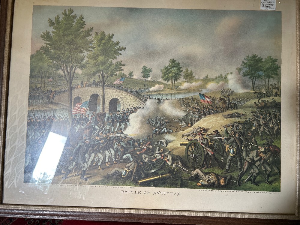 20”x25” The Battle of Antietam—1888 lithograph