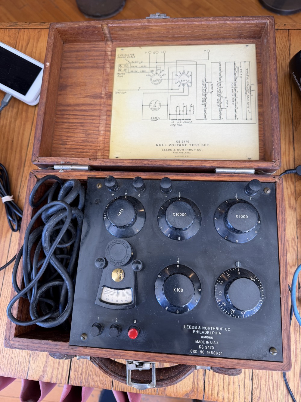 Vintage Leeds & Northrup KS-9470 Null Voltage Test Set