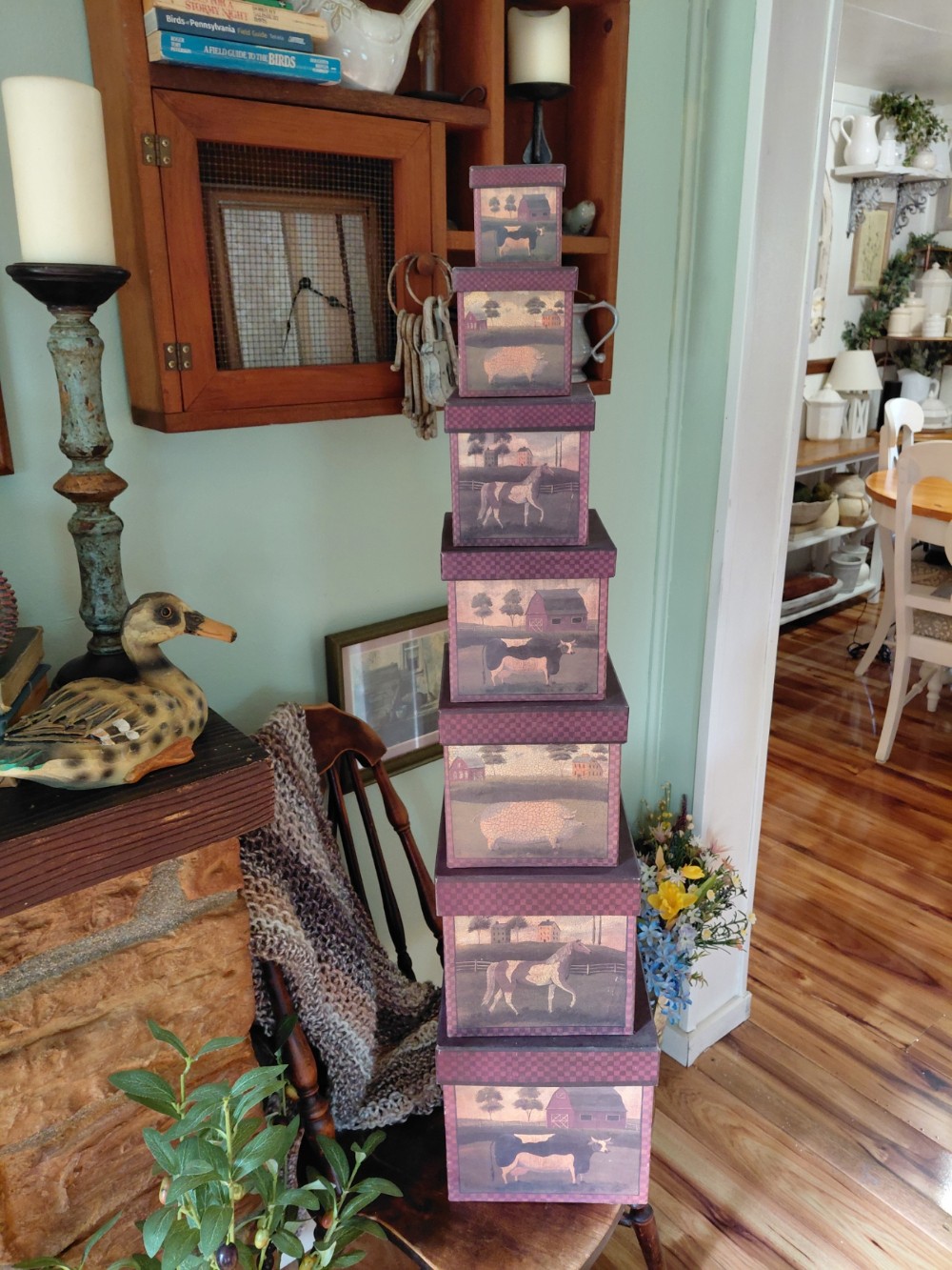 Quaint Farmhouse Nesting Boxes