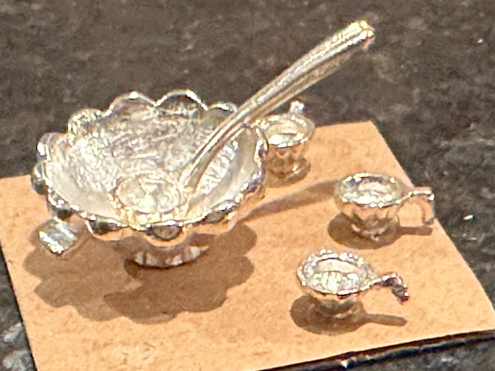 Miniature punchbowl/3 cup set