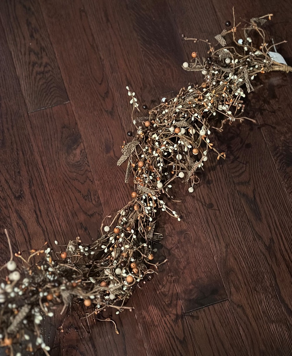 Faux brown berry garland