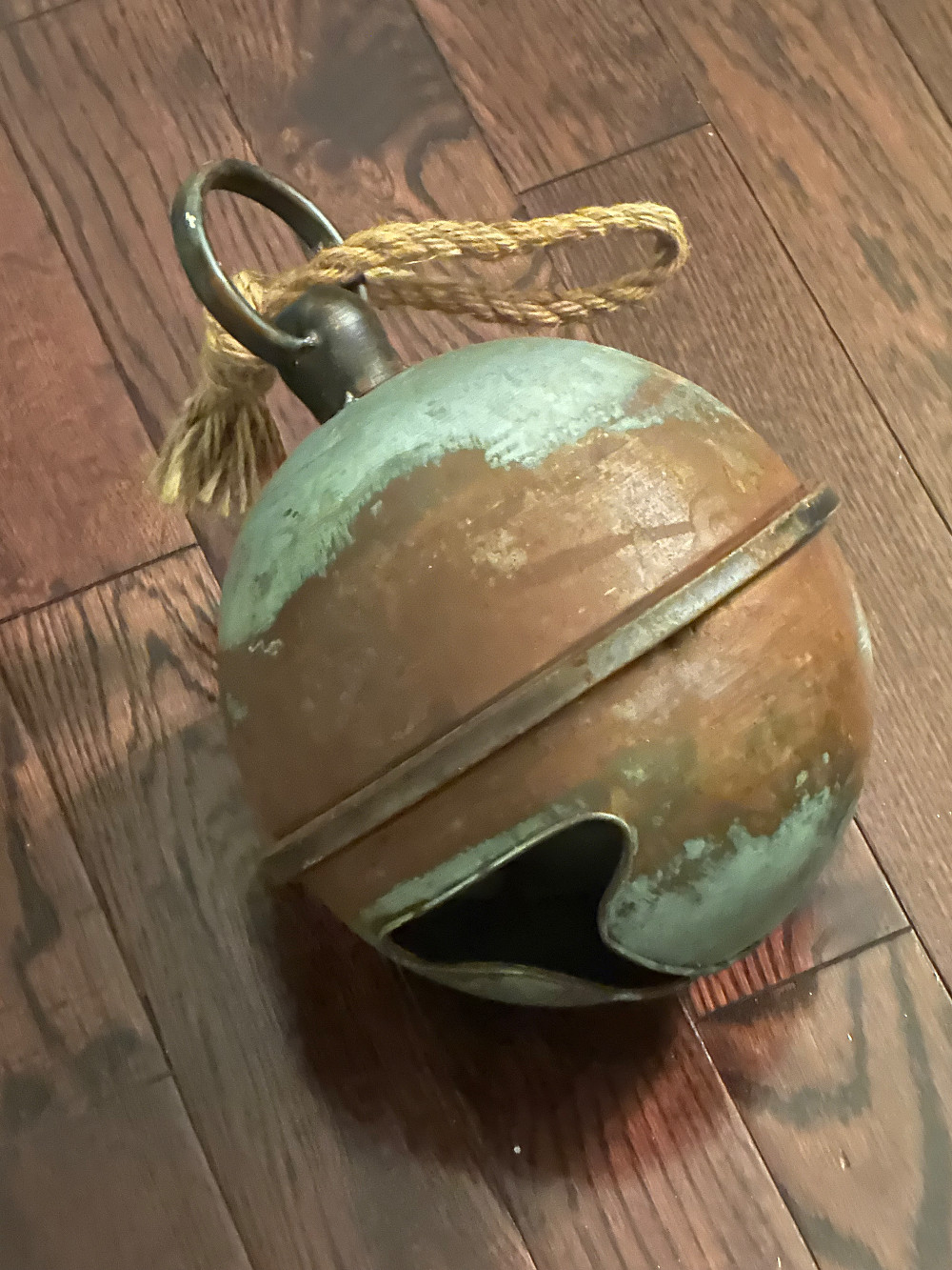 Large rustic metal bell