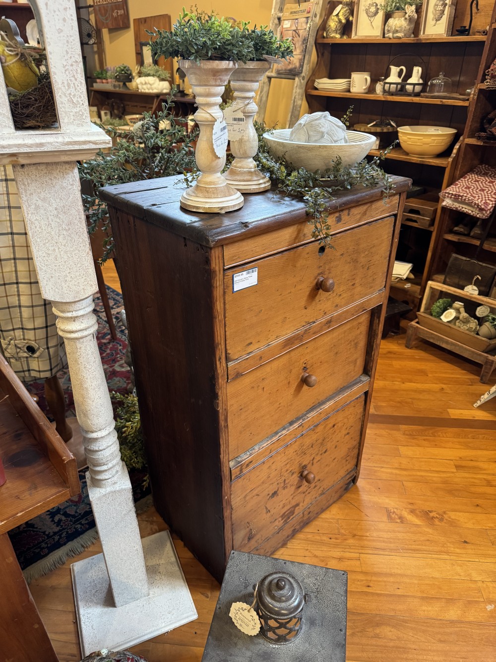 Old Country Store Three Drawer Chest, Firm