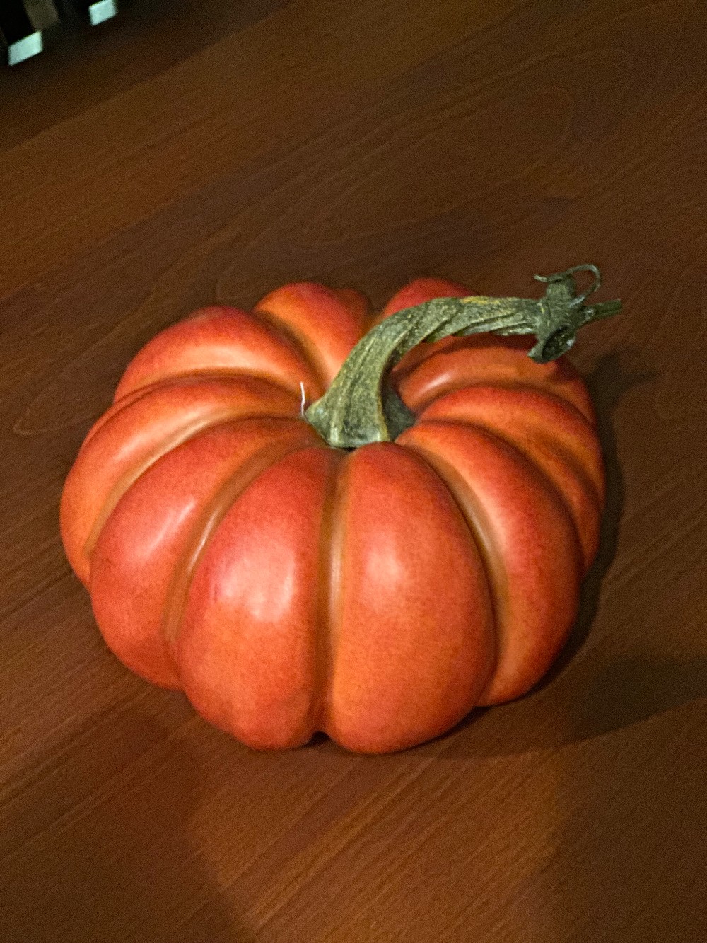 Small faux pumpkin