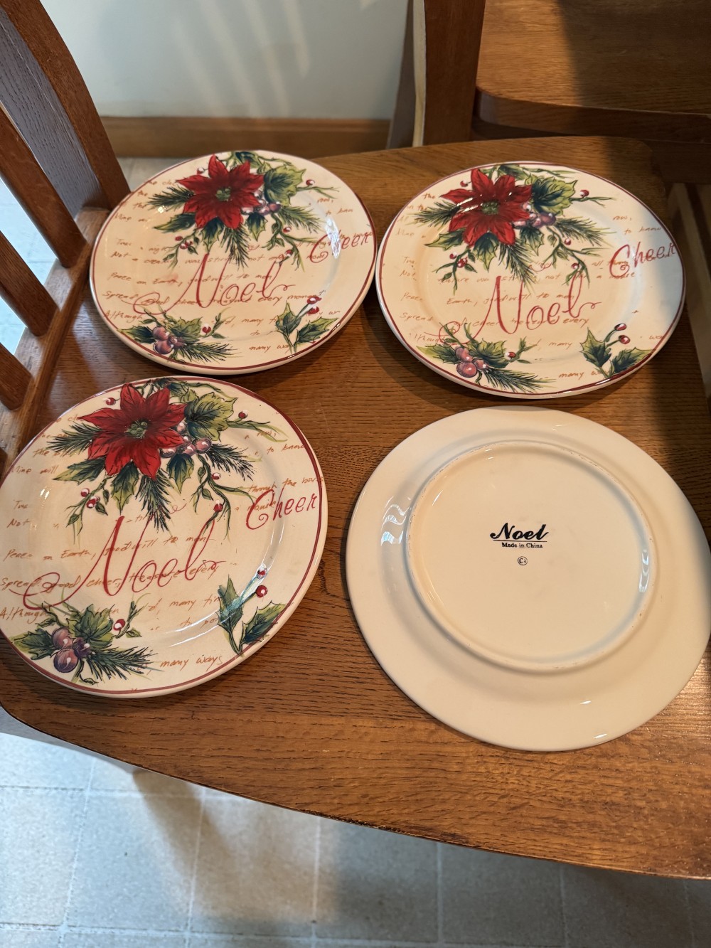 Set of 4 Poinsettia/ 