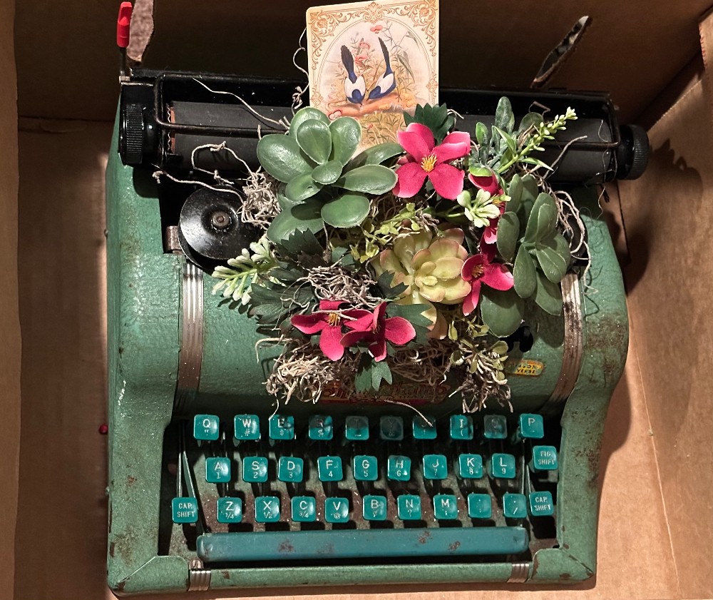 Upcycled, Vintage Tom Thumb child's typewriter from the 1950s