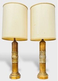 1960's table lamp w/original shade #603A750  LEE  G3