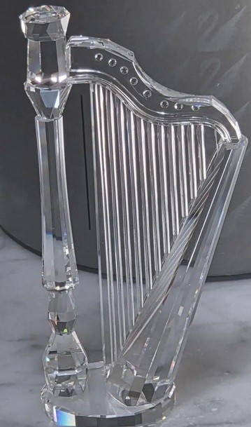 Swarovski crystal harp w/original box