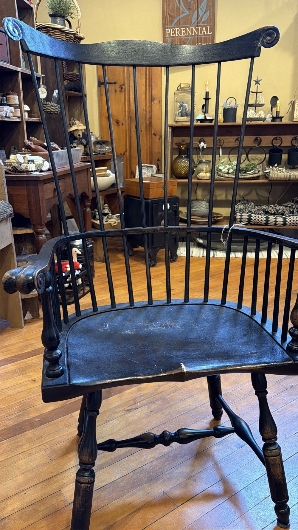 Black Philadelphia Windsor Armchair, FIRM