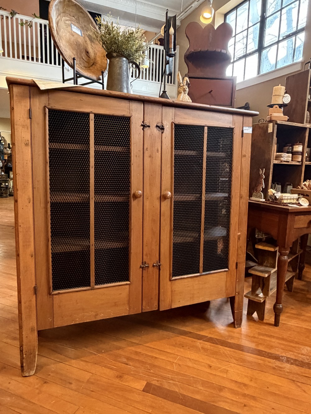 Early Antique Pine Pie Safe, 50