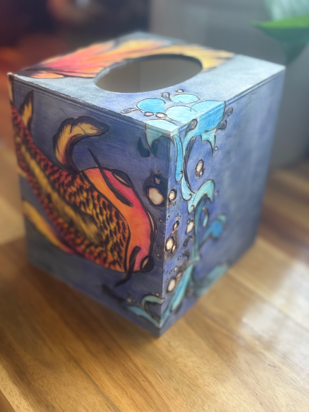 coy fish tissue box