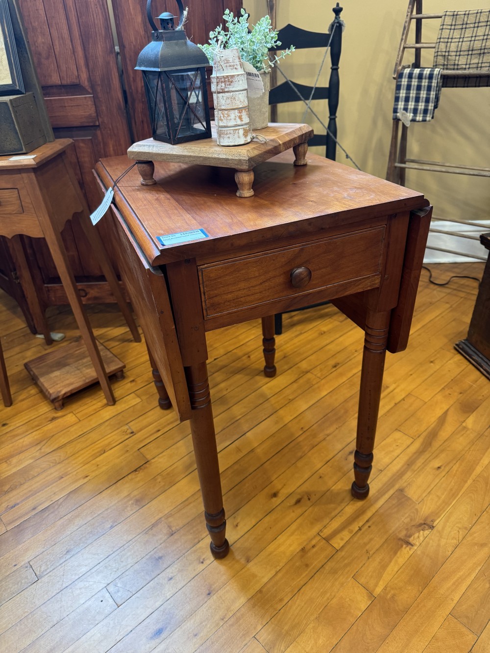 Small Dropleaf Table w/Drawer, 17