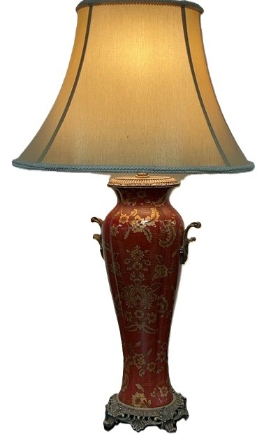 Oriental Accent brand Asian table lamp w/shade 6073805  LEE