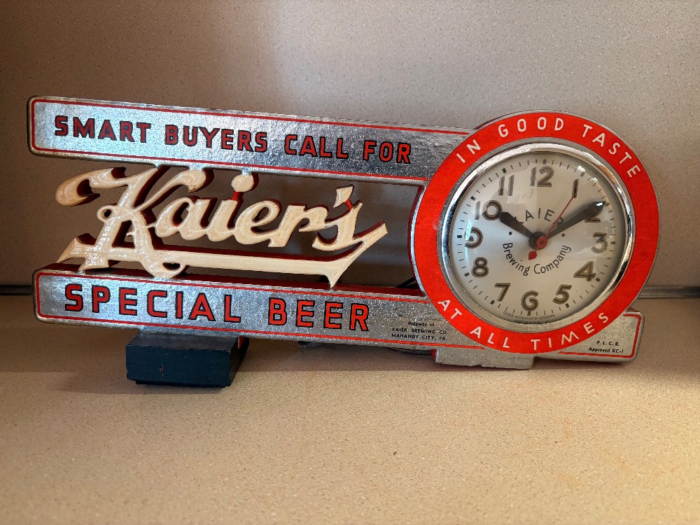 VTG KAIER'S Special Beer Clock Tested/Working Firm