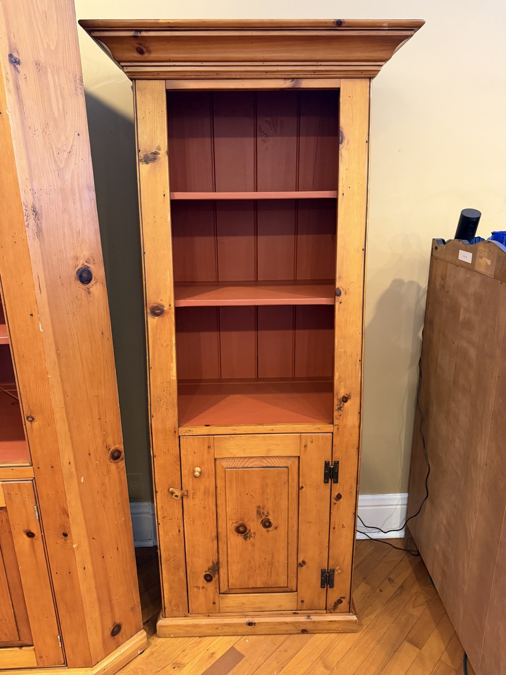 Cant-Back Pine Country Cupboard, FIRM