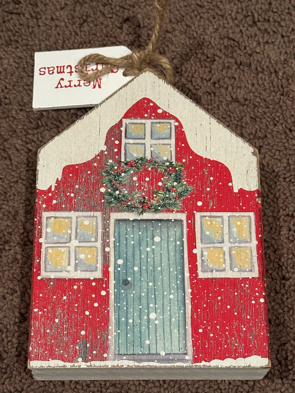 Merry Christmas house shelf sitter