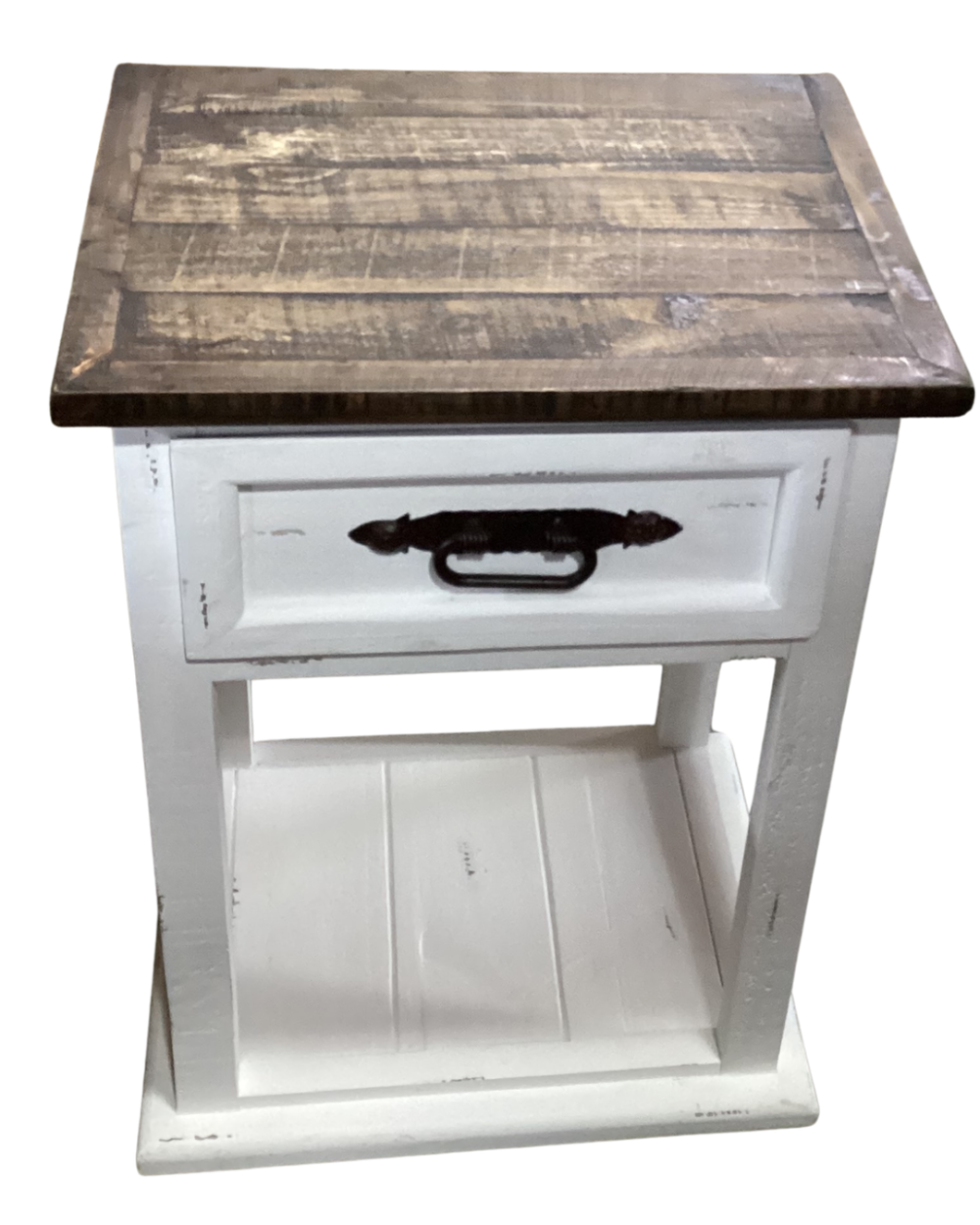 Bedside table with 1 drawer rustic  style