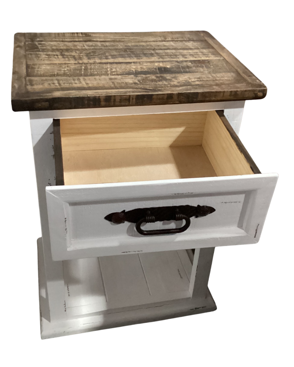 Bedside table with 1 drawer rustic  style