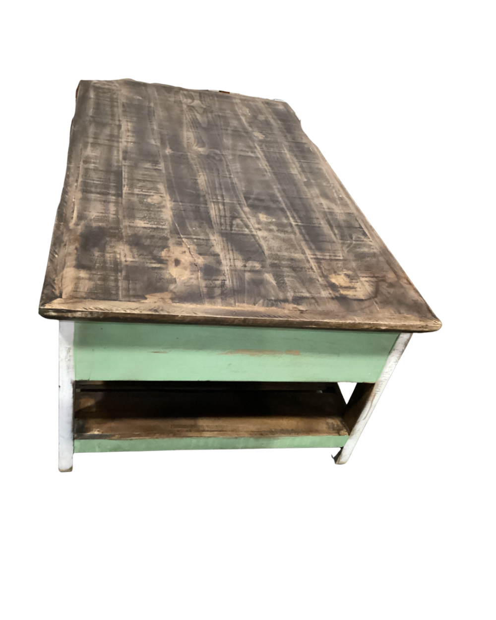 Cabana rustic solid pine coffee table whit a multicolor distressed finish