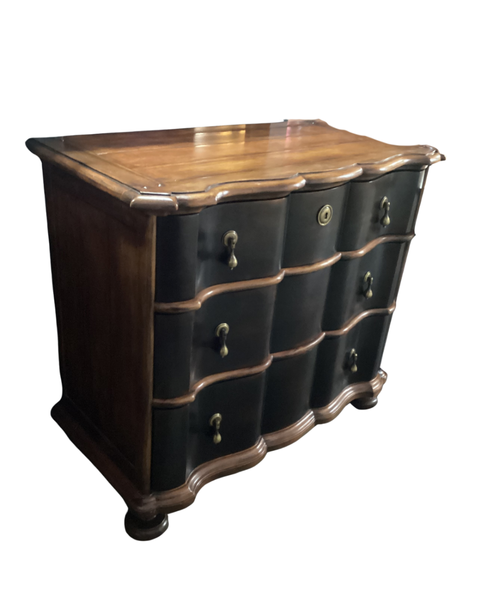 Cherry wood dresser to black