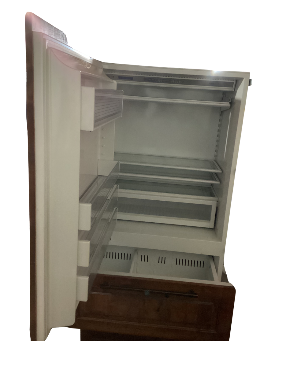 Classic French door refrigerator/freezer with cedar wood panels
