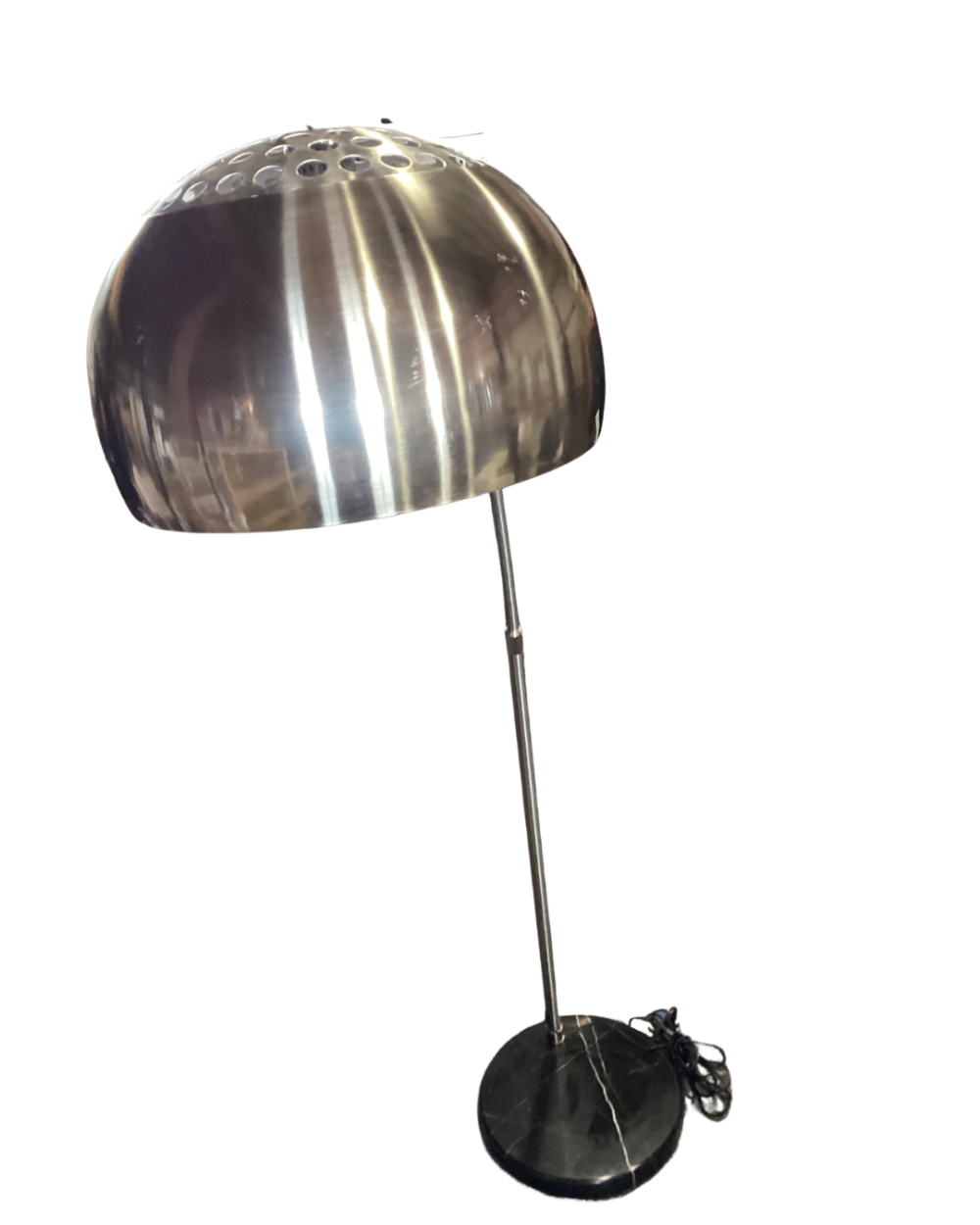 Contemporary chrome  arc floor lamp
