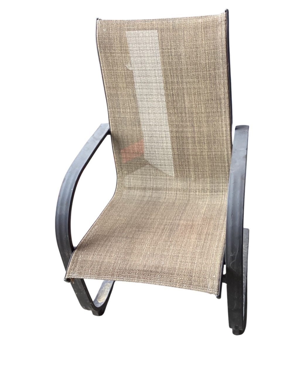 Sling-style outdoor dining chair