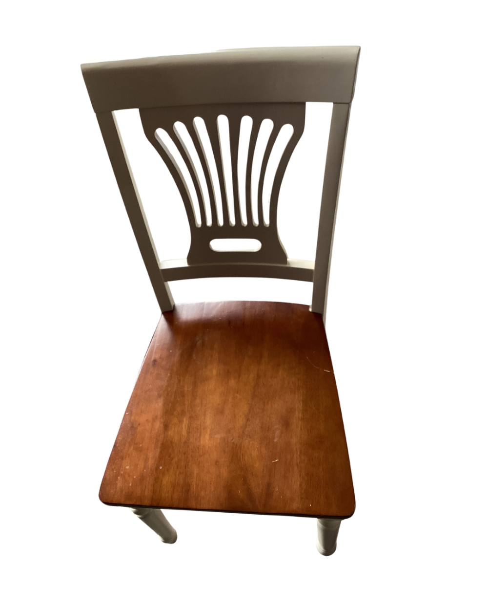 Antique dining chair with spindle back