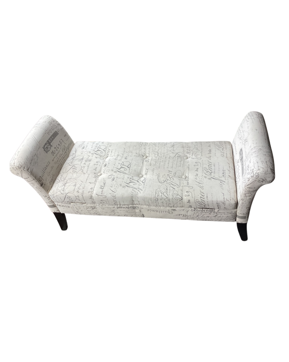 Avignon fabric storage ottoman bench