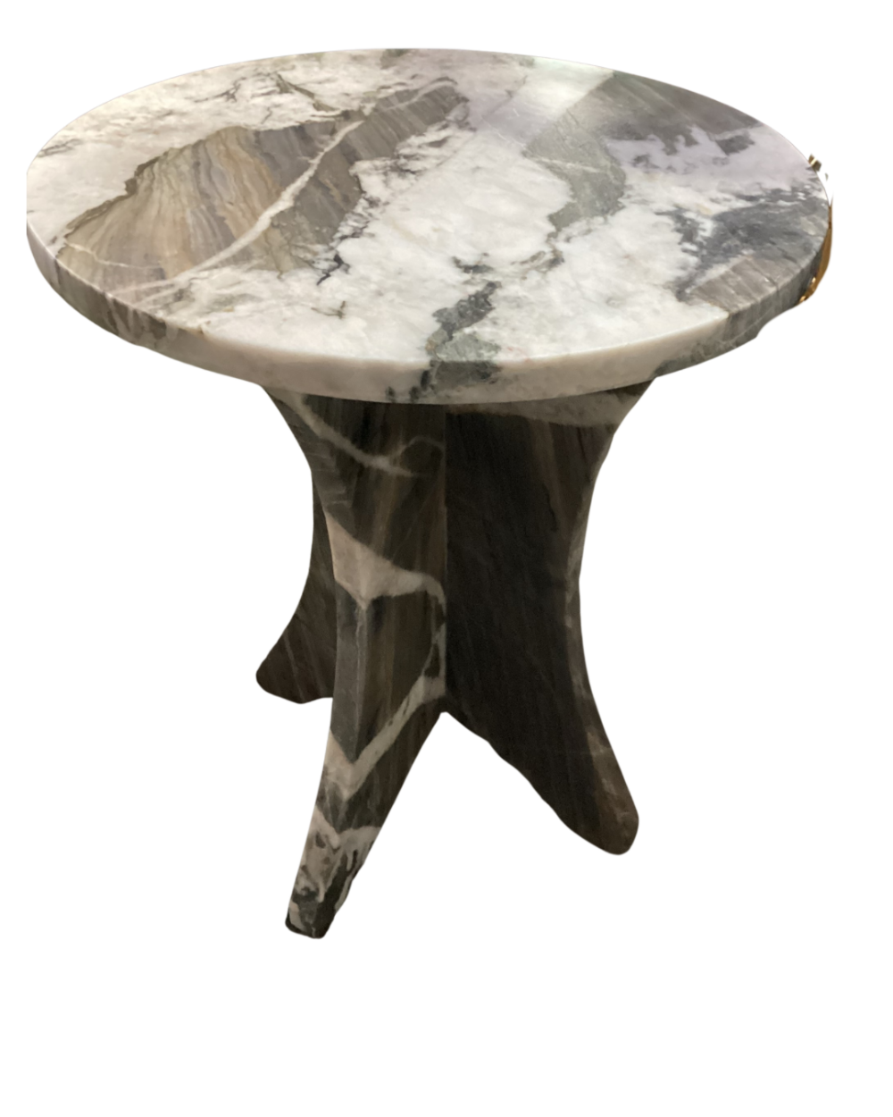 Panda Marble Circular Side Table