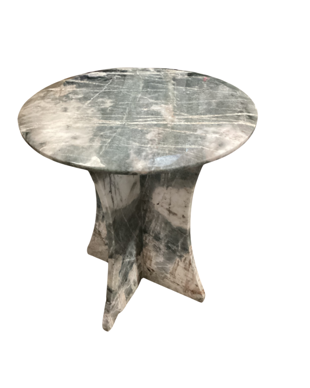 Marble mushroom-shaped side table