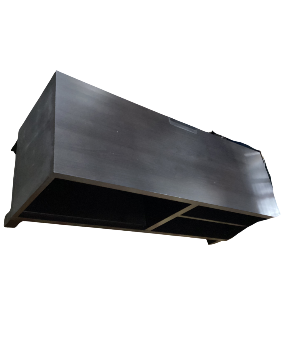 Dark brown wood TV cabinet