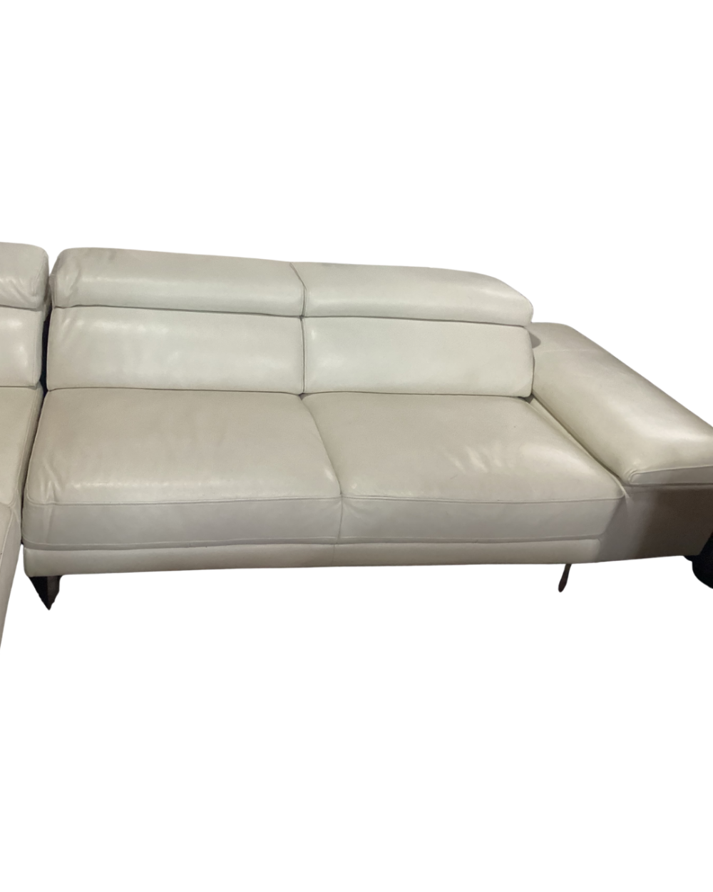 Modern L-shaped leather sectional sofa