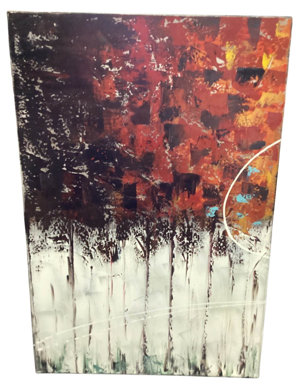 Gallery-wrapped abstract canvas art set (3-piece)
