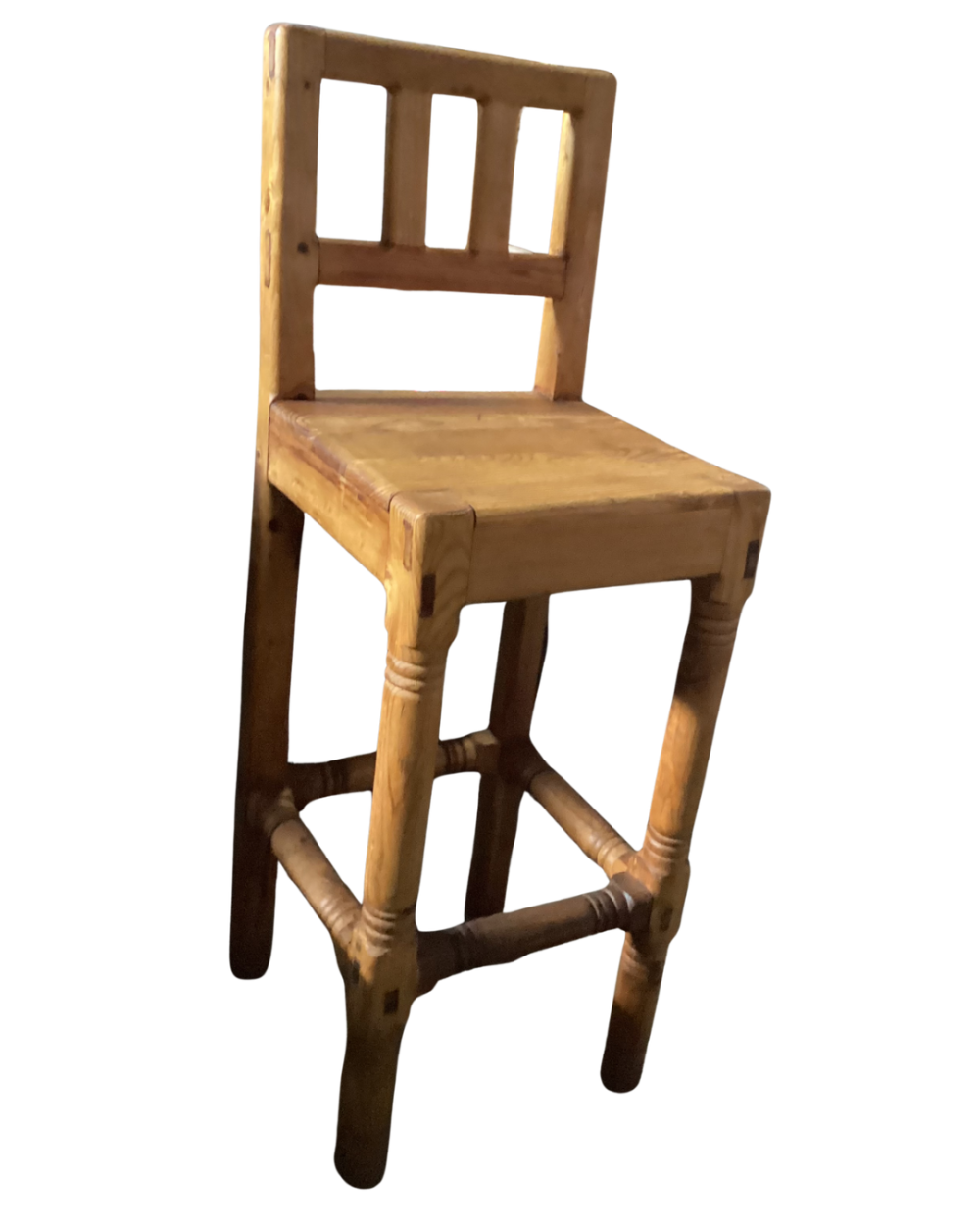 Rustic pine bar stool
