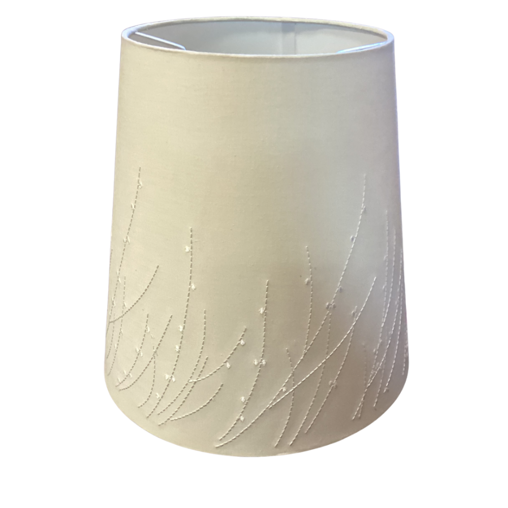 Vintage bedside table lamp textured lampshade