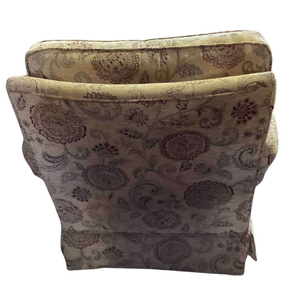 Decorative armchair with floral print