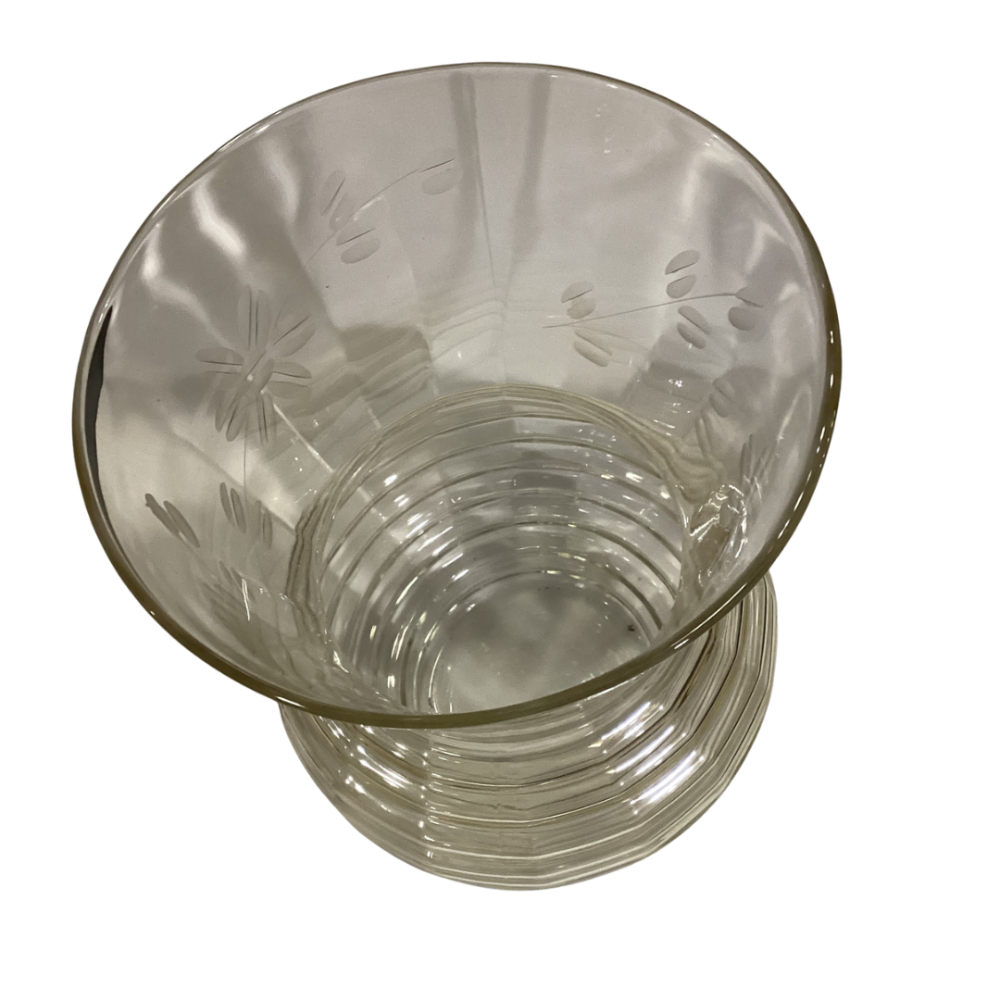 Clear art glass vase or pitcher