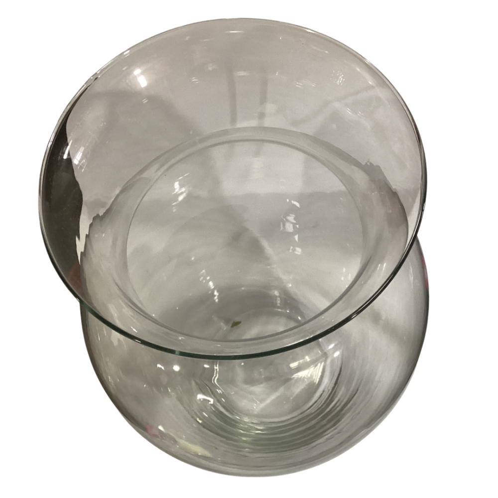 Clear art glass vase or pitcher