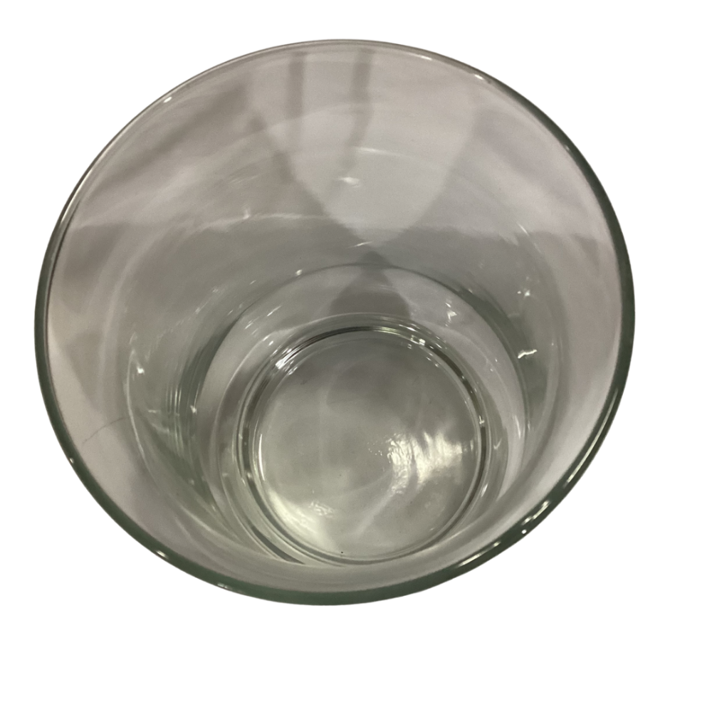 Clear glass hurricane candle holder