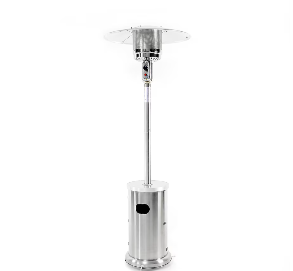 Stainless Steel Propane Standing Patio Heater with Wheels