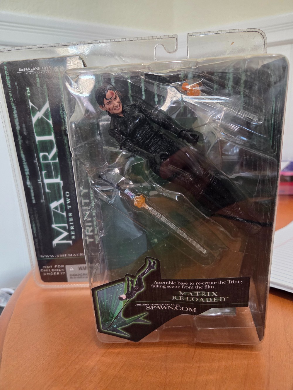 Matrix Reloaded Trinity Action Figure, McFarlane Toys Series Two